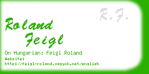 roland feigl business card